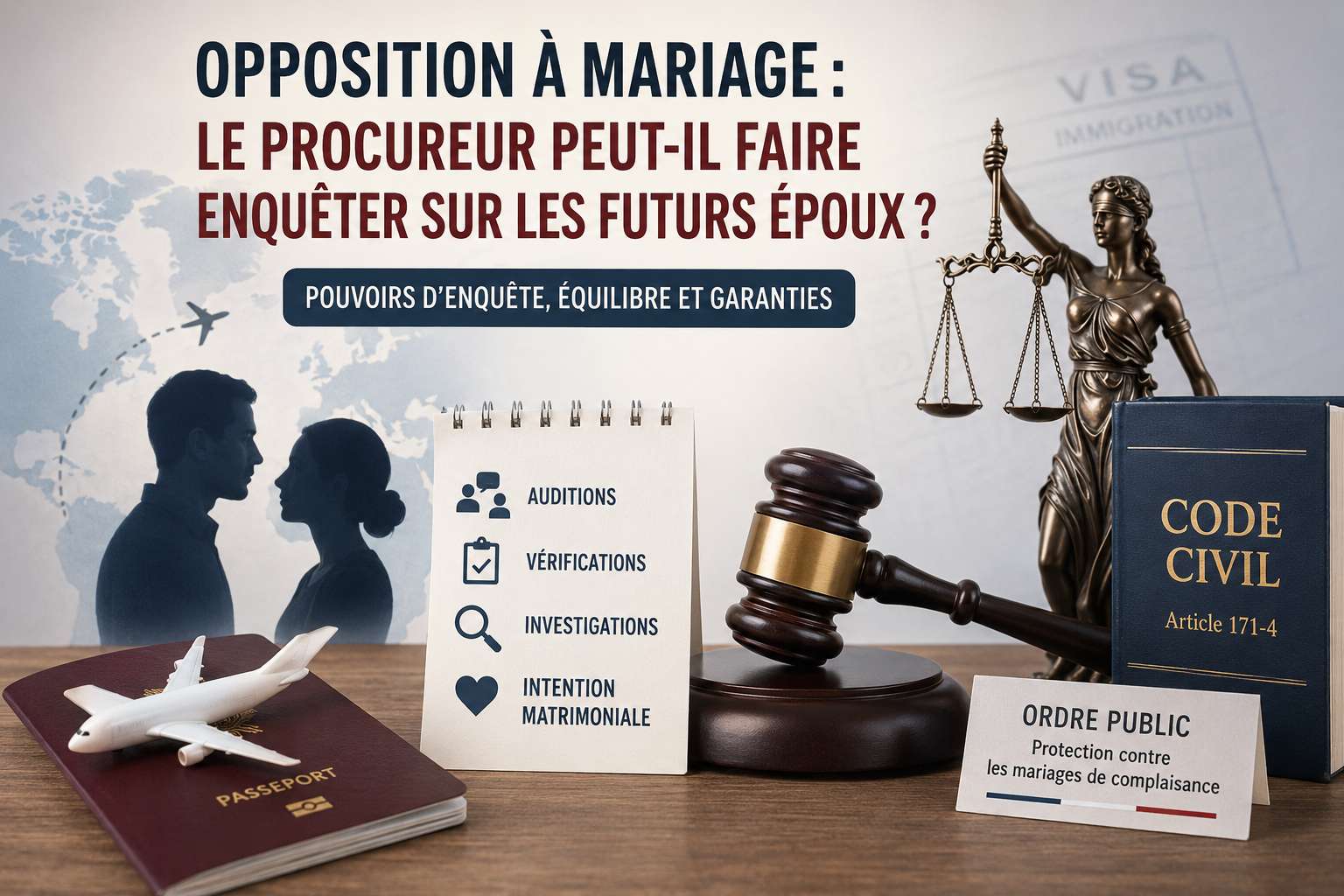 OPPOSITION À MARIAGE : LE PROCUREUR PEUT-IL FAIRE ENQUÊTER SUR LES FUTURS ÉPOUX ?